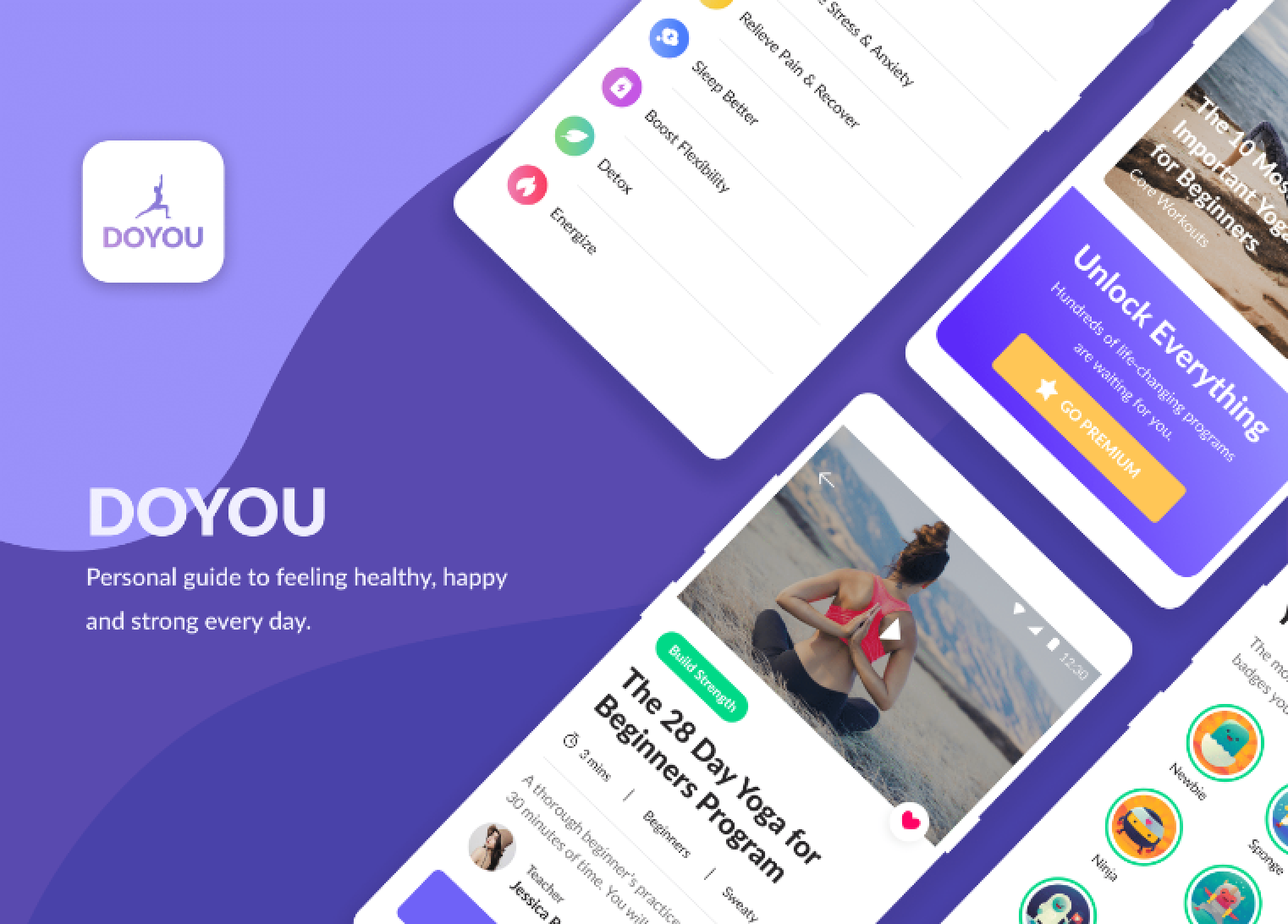 DoYou Yoga & Fitness: Cross-Platform Redesign & React Migration project preview