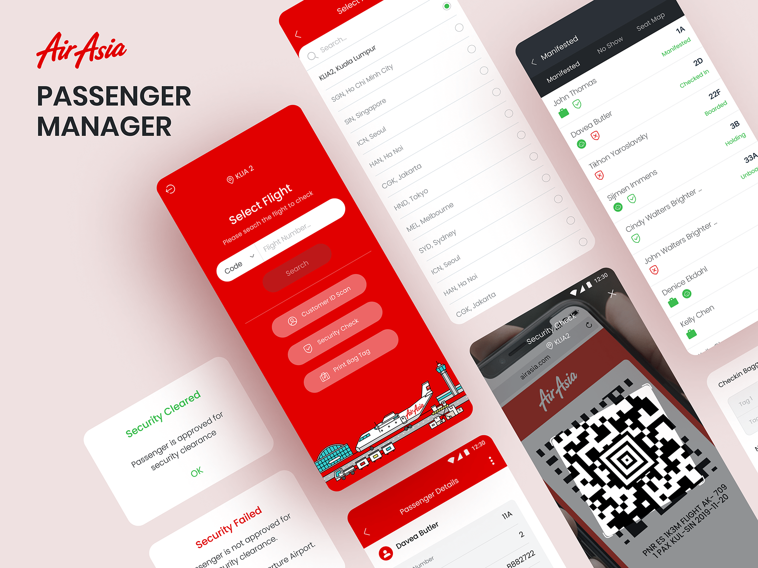 AirAsia Check-In App - Internal mobile app for staff to check in passengers at Malaysia airports